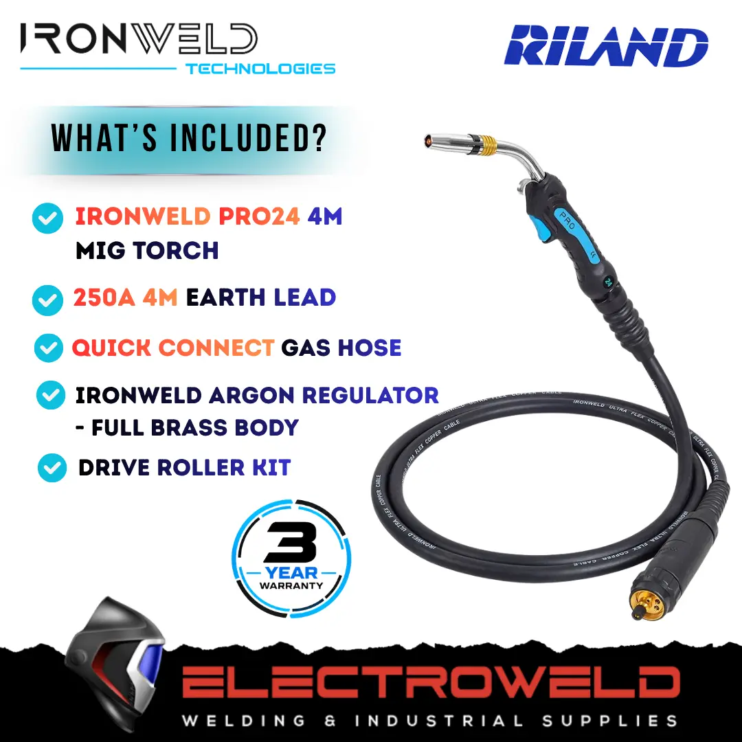 IRONWELD RILAND Advanced II 250A MIG Stick Welder | 15A Single Phase 250 Amp | 4-Roll Feed - MIG250ADVII — image 2